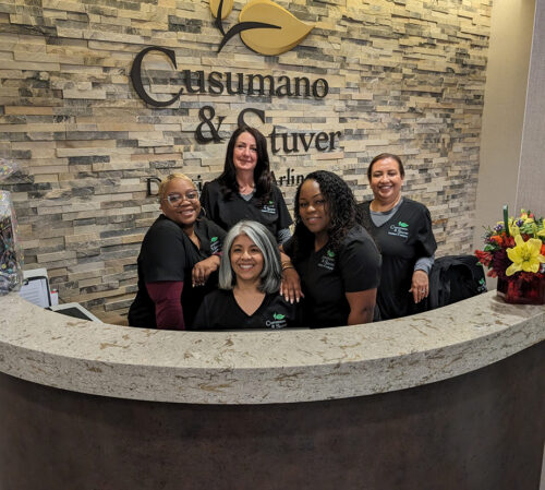 Reception area at Cusumano & Stuver Dental office
